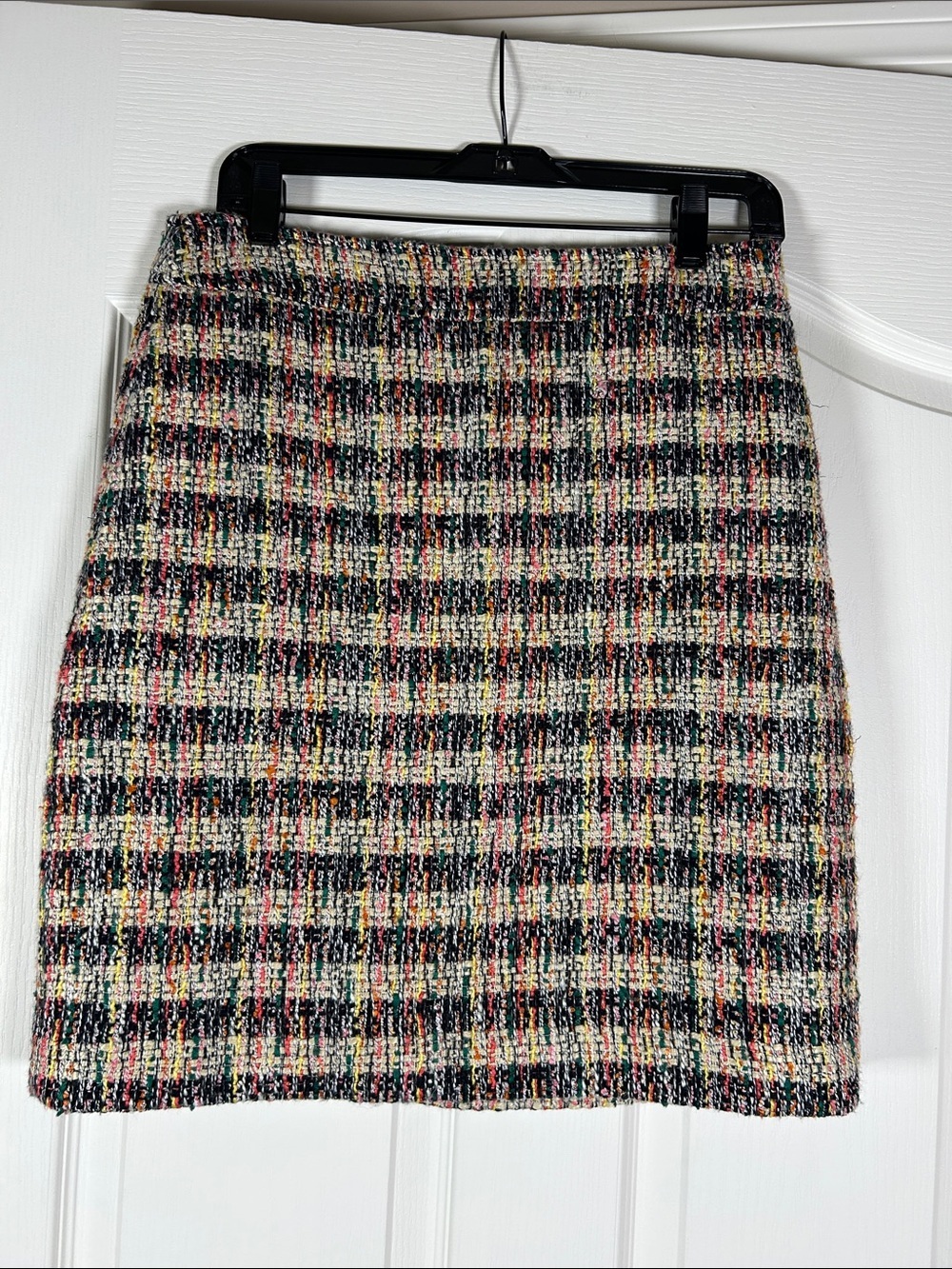 Talbots Multicolor Tweed Mini Skirt in Black, Cream, Pink, Yellow size 4